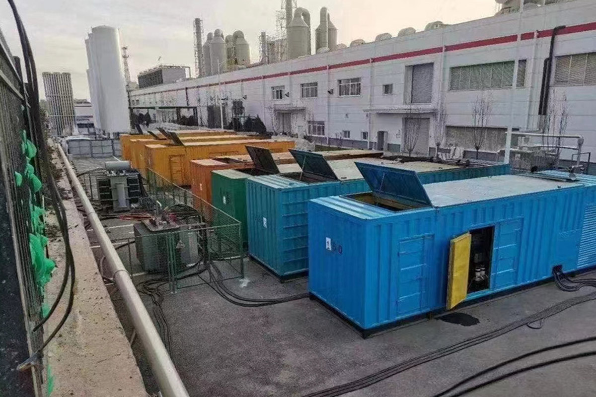 通川发电机租赁施工现场